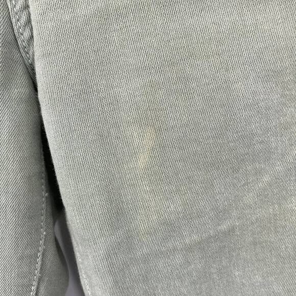 Current Elliot High Waist Stiletto Jeans Skinny Raw Cut Hem Sage Green Womens 32 - Picture 6 of 8